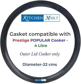 Kitchen Mart Gasket compatible with Prestige Popular Pressure cooker (4 Liters)