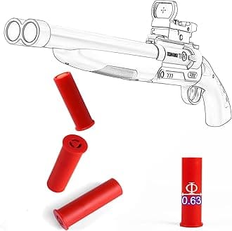 Safe Toy Double Barrel Gun for Boy with Ejecting Shell Soft Bullets,Realistic Model Shotgun Toys Foam Blaster Play Gun Toy with Soft Bullet Look Real Action Pistol Model for Children (18Pack Bullet)