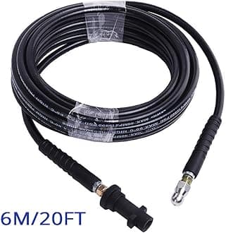 Stone BanksPressure Wash Hose Cleaning Replacement Hose 220bar High Pressure Jet Wash Hose with Adaptor Compatible with Karcher K2/K3/K4/K5/K6/K7 High Pressure Washers