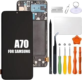 Replacement for Samsung Galaxy A70 LCD Screen with Frame INCELL for Samsung A705 A705F Touch Screen Digitizer Assembly A705FN SM-A705GM A7050 A705W A705U Internal LCD Display with Repair kit