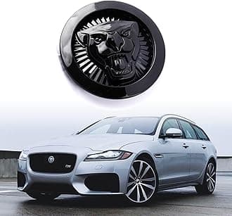 Emblem Compatible with XE XF XJ F-Type F-PACE Front Center Grille Emblem 3.38inch Car Badge Emblem Accessories(Front Black)