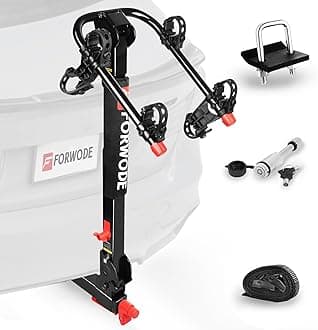 Sponsored Ad - Forwode 2 Bike Hitch Mount Rack, Tiltable Foldable Bicycle Carrier Wobble Free Locking Hitch Quick Release 2-Inch Receiver Black (C-Upgraded versin, 2Bike)