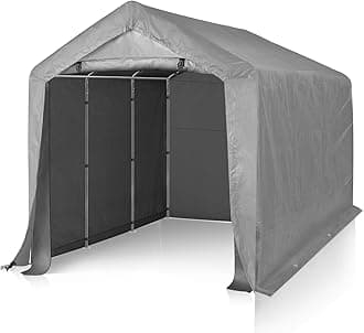 Outvita Outdoor Portable Storage Shed Tent, 8x12 ft Waterproof Carport with Roll-Up Zipper Door and Durable Galvanized Steel Frame, Ideal for Motorcycle, GTV, Bike, Wood Tool Lawn Mower Storage