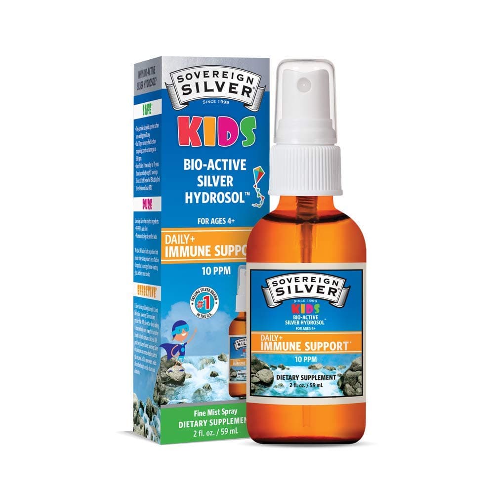 Kids Immune Support, Colloidal Silver, Bio-Active Silver Hydrosol,10 ppm, Fine Mist Spray, 2 Fl Oz