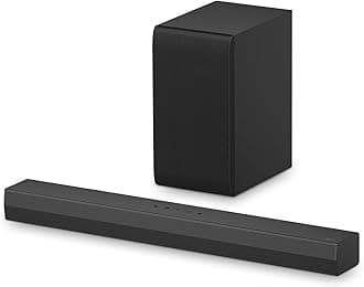 - S40T 300W 2.1 Channel Dolby Digital, DTS Digital Surround, AI Sound Pro, Wow Interface Soundbar with HDMI, USB & Bluetooth Connectivity (Black)