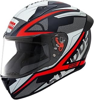 Thunder Full Face Helmet D4 with Clear Visor (Matt Black N2, XL)