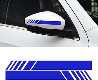 SINGARO Car Rear View Mirror Stickers Decor Car Body Sticker Vinyl 4pcs (Blue)