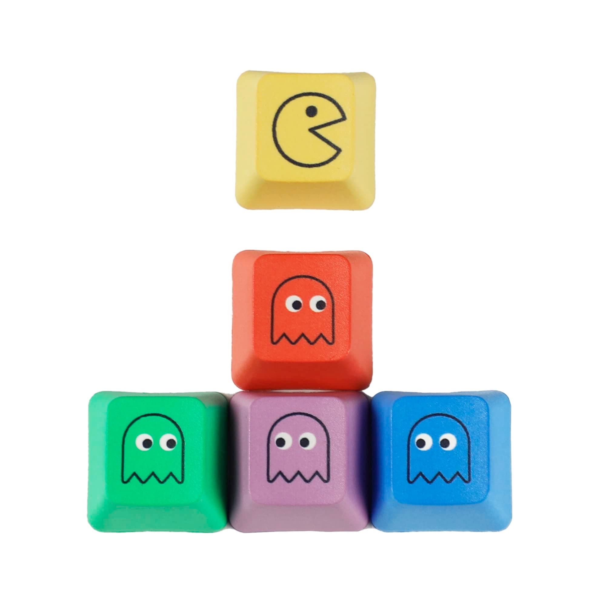 OEM Profile Pac-man Five Dye PAC PBT Key caps Custom Sublimation keycaps for MX Mechanical Gaming Keyboard (OEM Pac-man 5 Keys)