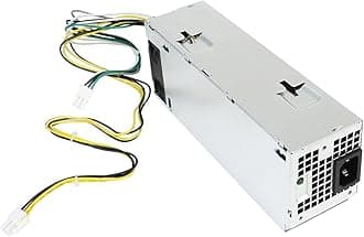 LXun Upgraded 260W H260EBM-00 Power Supply Compatible with Dell Optiplex 3050 3060 3050M 5050 5060 7050 7060 7080 3080 5080 5090 7090 7080MT H7X3F Switching Power Supply 【6Pin+4Pin】