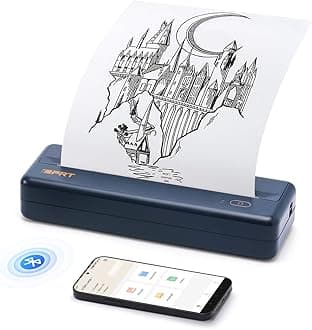 iDPRT Portable-Printer Wireless for Travel, 300DPI Inkless-Thermal-Small-Printers for Home Use, Office, Vehicles, Mobile Bluetooth Printer Supports 8.5" x 11" US Letter, for Smartphone & PC,MT890