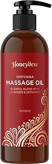 Honeydew Relaxing Massage Oil Intense Aromatherapy Oil for Erotic Massages & Sore Muscle Relief Detoxifying Body Care with Almond Lavender Essential Oil Bergamot & Jojoba - For Him & Her by