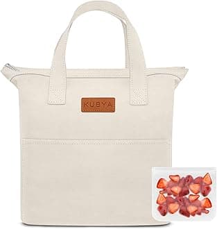 Lunch Box for Women, Lunch Bag for Women Men Adult Simple Lunchbox Reusable Lunchbag Insulated Lunch Boxes Large Capacity Cute Lunch Tote Bag, with Food Storage Bags for Work, Office or Picnic