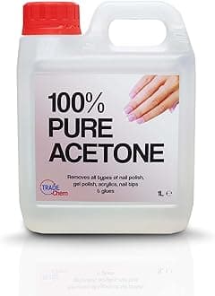 Pure Acetone - Acrylic Nail Remover Nail Polish Remover 1L Jerry RED Trade Chem