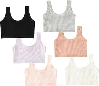 Training Bras for Girls Seamless Cami Bralettes Sports Striped Vest