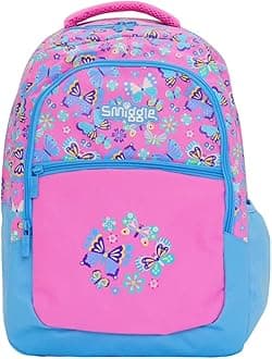 Backpack 'Jump' Classic (Pink/Blue Butterfly), Girl's
