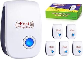 Orginal 2024 Ultrasonic Pest Repeller Indoor with 6 Pack – Human and Pet Safe–Pest Control for Home–Supermarket–Warehouse–Hotel–Restaurant