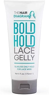 Bold Hold Lace Gelly - Glueless - Temporary Daily Hold For Lace Front Wigs and Hair Systems - Styling Agent For Baby Hairs - Non Toxic - Alcohol Free - Water Based Formula - 6oz