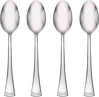 Lenox Portola Teaspoons, Set of 4, 0.35, Metallic