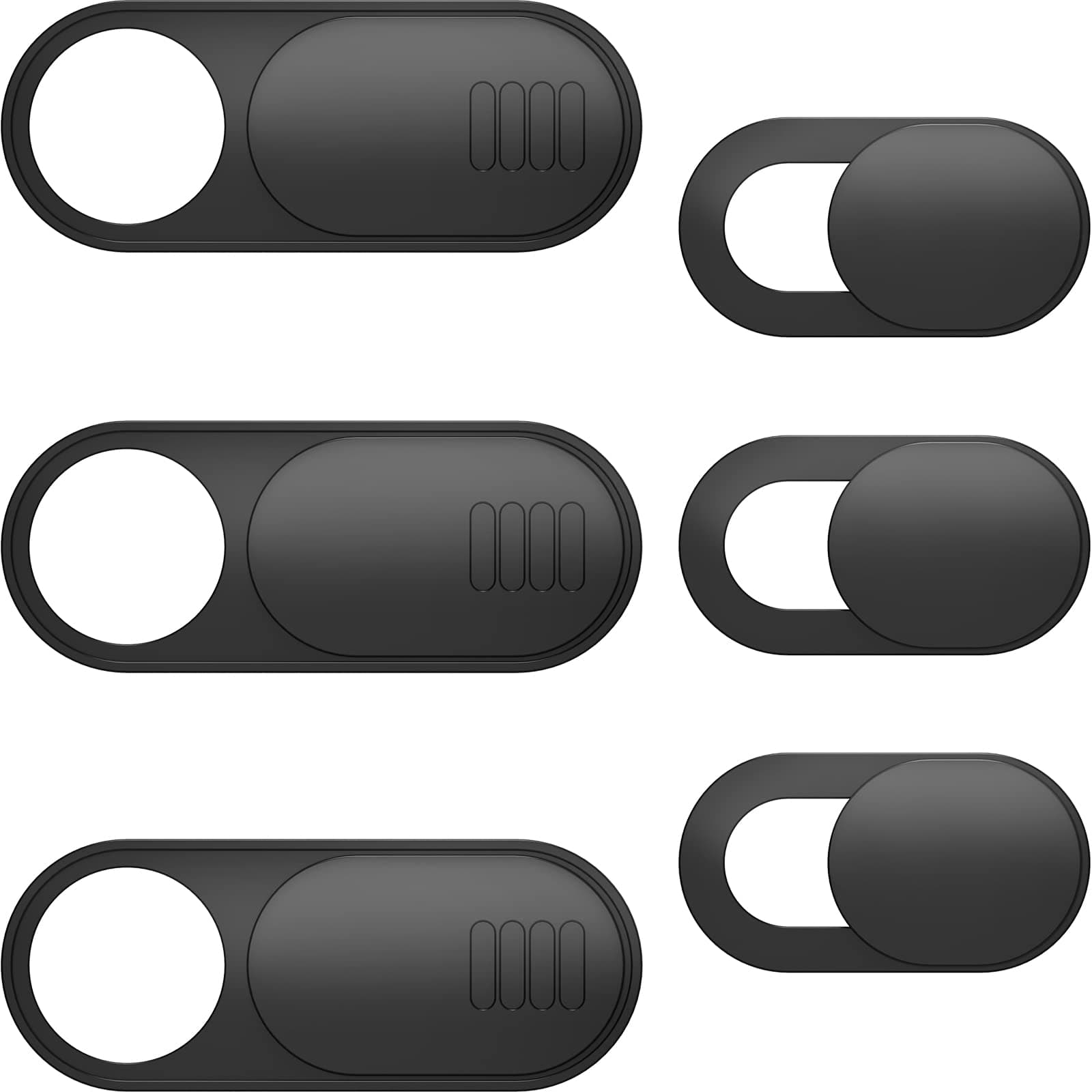 Webcam Cover, 0.03in Ultra Thin Slide Web Camera Covers for Laptop Computer Smartphone Mac iMac MacBook, Sliding Blocker Cover Protect Your Privacy Security (3*Small+3*Big)