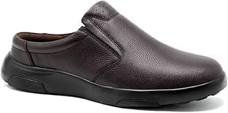 OrthoComfootMen's Orthopedic Leather Dress Walking Shoes: Comfortable Plantar Fasciitis Loafers with Arch Support for Flat Feet, Casual Business Orthotic Slip-On for Foot and Heel Pain Relief