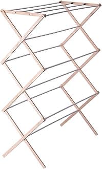 Household Essentials 5001 Collapsible Folding Wooden Clothes Drying Rack For Laundry | Pre Assembled