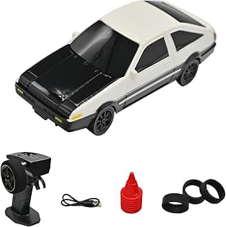 RC Drift Car - 1:43 Remote Control Car 2.4GHz Mini Drift Cars Racing High Speed Drift Car Model with LED Lights for RC Toys Gift (4306Silver, Gyro)
