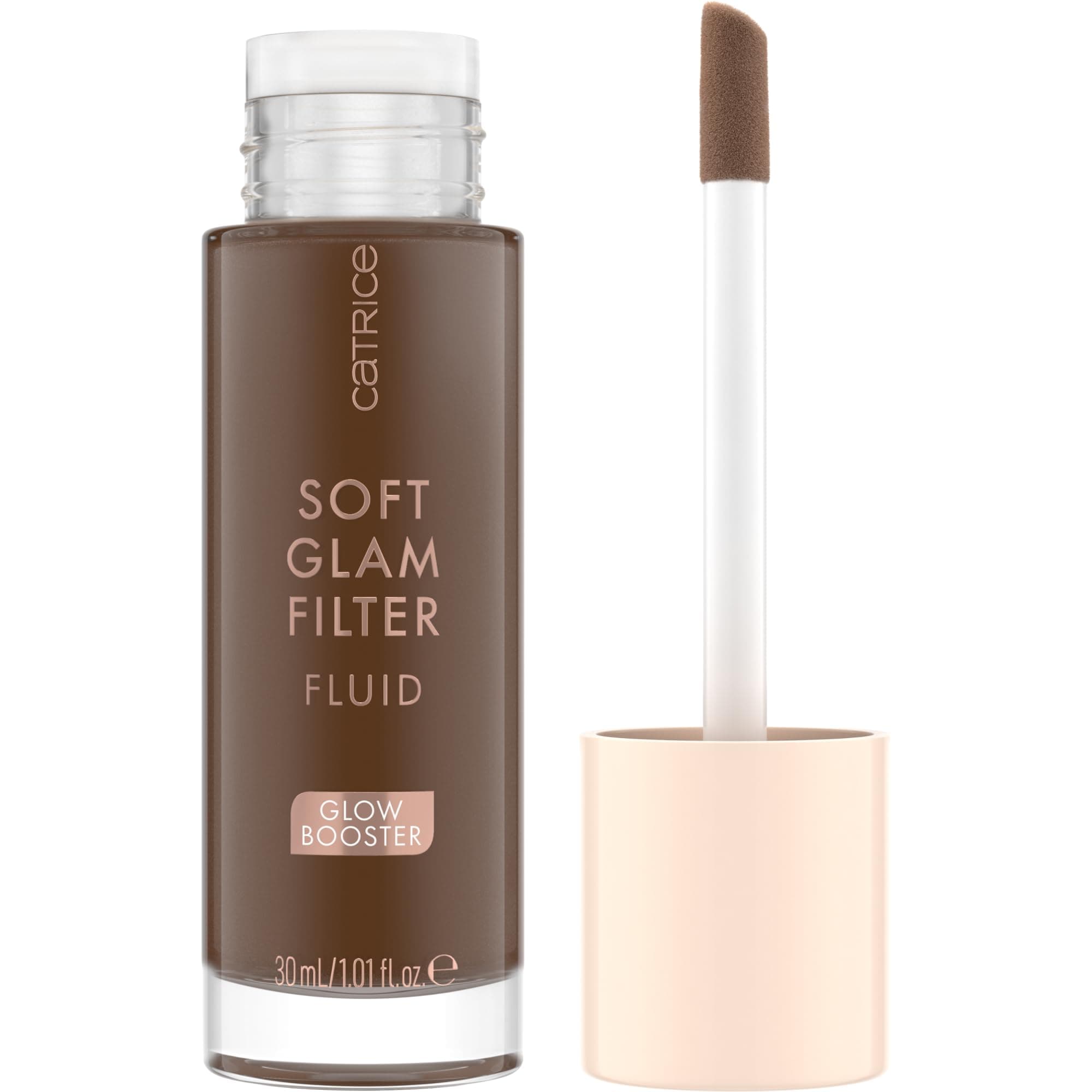 Soft Glam Filter Fluid | Luminous Make Up Base & Highlighter for Radiant Complexion | With Vitamin E & Squalene | Vegan & Cruelty Free (98 | Deep)