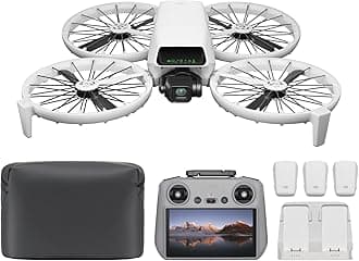 DJIFlip Fly More Combo With RC 2 Screen Remote Controller, Drone With 4K UHD Camera for Adults, Palm Takeoff, Auto Return, Intelligent Flight, 3 Batteries for 93-Min Flight Time
