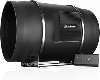 AC Infinity CLOUDLINE S12 PRO, Quiet 12” Inline Duct Fan with 10-Speed Controller, EC-Motor Ventilation Exhaust Fan for Heating Cooling Booster, Grow Tents, Hydroponics