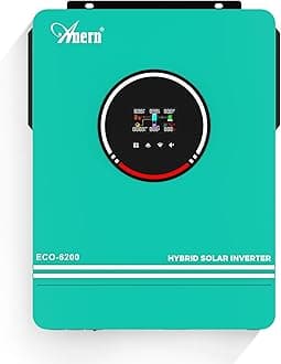 6200W Hybrid Solar Inverter 48V DC to 220-230VAC, Pure Sine Wave Solar Inverter with 120A MPPT Solar Charge Controller, Fit for 48V Lithium Lead-Acid Gel Battery Off-Grid System