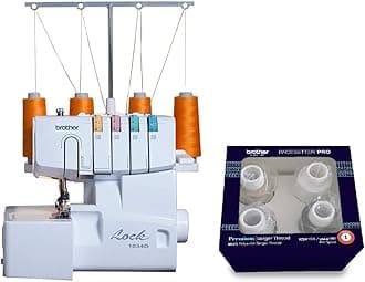 Brother Serger 1034D, Heavy-Duty Metal Frame Overlock Machine, 1,300 Stitches Per Minute, and ETSERGSTR Premium Serger Thread Assortment