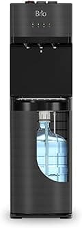 Brio Self Cleaning Bottom Loading Water Cooler Water Dispenser – Black Stainless Steel - 3 Temperature Settings - Hot, Room & Cold Water - UL/Energy Star Approved