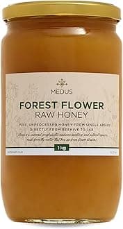 Earthbreath - Forest Flower Raw Honey - 1Kg | Pure, Dark, Unpasteurised and Unfiltered | Natural Sweetener for Cooking, Tea, Coffee, Milk, Juice, Hot & Cold Drinks