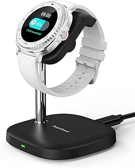 Charger Stand for Samsung Watch, 3W Fast Charging for Samsung Galaxy Watch 8/8 Classic/Ultra (2025)/7/Ultra/FE/6/6 Classic/5/5 Pro/4/3/Active 2, SwanScout 505S