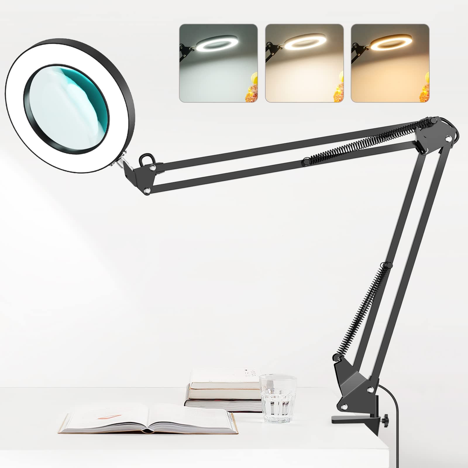 5X Magnifying Glass with Light(Black)