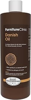 Danish Oil for Wood - Premium Finishing Oil to Enhance The Natural Beauty of Oak, Pine & Wooden Worktop Surfaces - Seal & Protect for a Satin Finish - 500ml