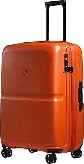 ANTLER - Single Stripe Hard Shell Medium Suitcase - Durable, Lightweight & Expandable, 4 Spinner Wheels - Adjustable Handle, TSA Lock, 68cm - Ember