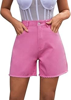 Ladies Denim Shorts Stretchy - High Waisted Denim Shorts for Women UK - Summershorts Holidayshorts Ladiesshorts Size 16 Knee Length Summer Causalshorts Ladiesshorts Size 12 Flowyshorts Outdoorshorts