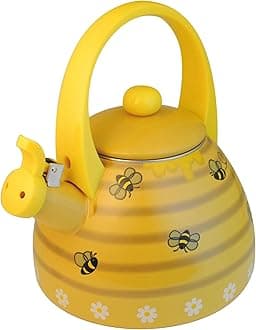 Supreme Housewares Bee Hive Enamel-on-Steel Whistling Kettle