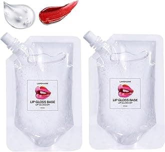 Lip Gloss Base,Moisturize Lip Gloss Base Oil Material Makeup Primers, Non-Stick Lipstick Primer for DIY Handmade Lip Balms Lip Gloss (2Pack, 50ml)