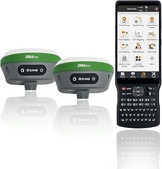 SMA26 PRO IMU RTK GPS Surveying Equipment Rover Base Handheld Collector, Survey Software, Work as Base Station for Drones, 1cm-2.5cm Accuracy, 30°-60° Tilt, NOAA certificated (exclude Tripod&Pole)