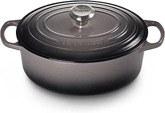 Enameled Cast Iron Signature Oval Dutch Oven, 5 qt, Oyster