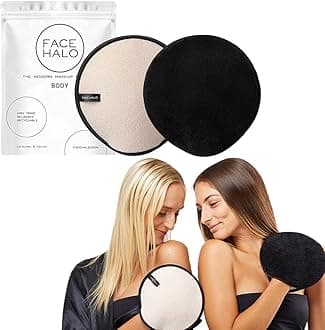 BODY Exfoliating Washcloth Mitt, Soft Dual-Sided Wet & Dry Face & Body Exfoliator - Body Scrubber Exfoliating Cloth Pad