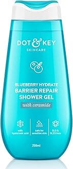 Dot & Key Blueberry Hydrate Barrier Repair Shower Gel | Sulphate Free & Non Drying | Body Wash For Sensitive, Dry & Normal Skin | 250ml