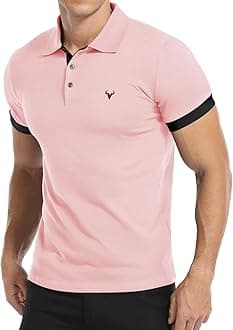 YTD Men’s Classic Polo Shirt Long/Short Sleeve Shirts Lightweight Slim Fit Casual Tops