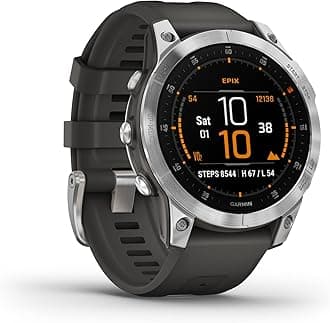 epix Gen 2 Premium Multisport GPS Smartwatch (47 mm), AMOLED Touch Screen, Advanced Health and Training Features, Adventure Watch with up to 16 days battery life, Slate Steel and Black