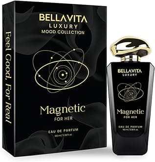 Luxury Magnetic for her Eau de Parfum | 100 ml (3.4 fl.oz.) | Perfume for Women | Floral-Gourmand, Cassis, Rose, and Caramel Notes | Long Lasting Women's Fragrance