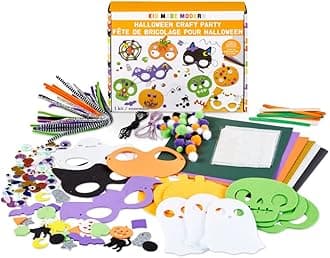 Kid Made Modern Halloween Craft Kit for Kids Ages 6+ - 200+ Pieces DIY Arts and Crafts Kit for Art Projects - Halloween Activities Decorating Kit for Classroom