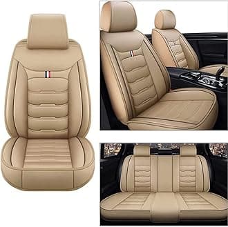 Full Set PU Leather Car Seat Covers for Kia Seltos 2019-2023, Front And Rear Seat Cover Protectors, Car Seat and Headrest Covers, Soft Breathable