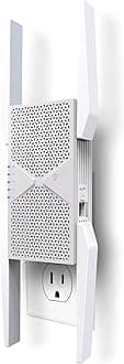 TP-Link BE10000 Wi-Fi 7 Range Extender RE653BE | 10 Gbps Tri-Band Wireless Repeater | 2.5 Gbps Ethernet Port | Internet Signal Booster for Home | Up to 2800 sq.ft, 128 Devices | 6 GHz, MLO, EasyMesh